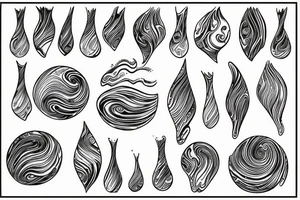 drop of water with water ripples tattoo idea