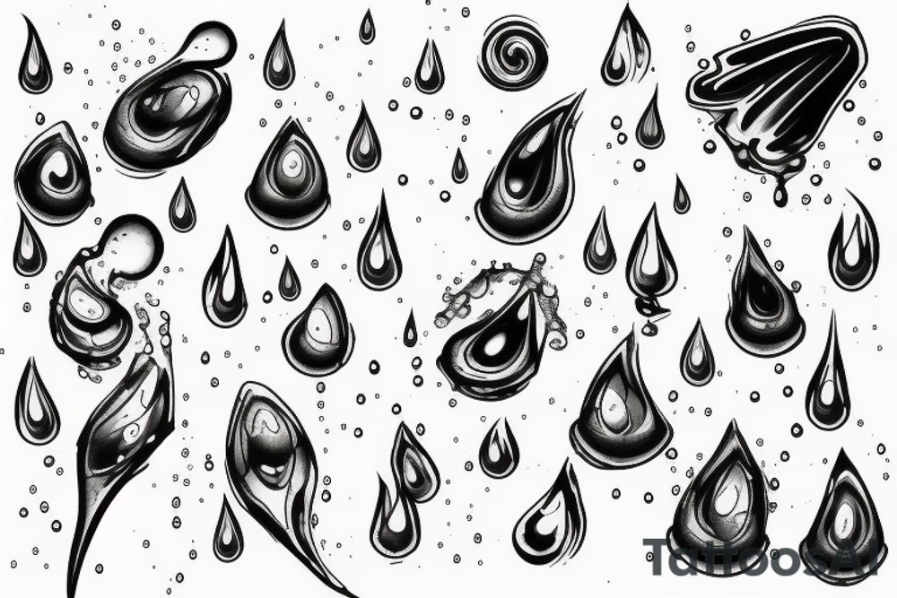 drop of water falling into water tattoo idea