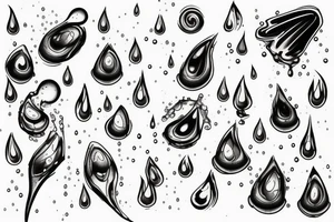 drop of water falling into water tattoo idea