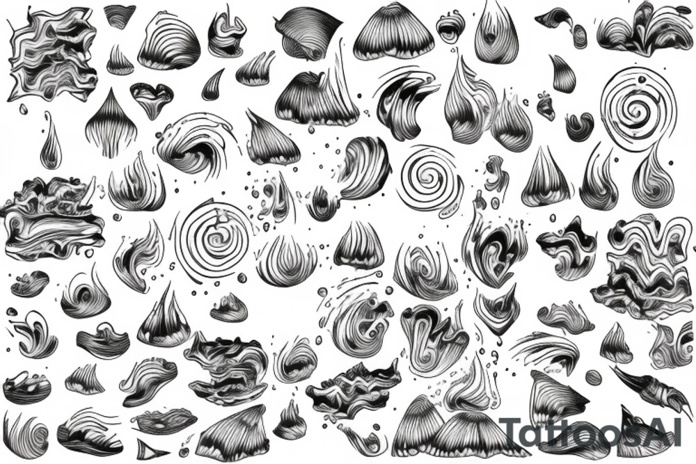 drop of water falling into water with water ripples tattoo idea