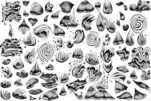 drop of water falling into water with water ripples tattoo idea