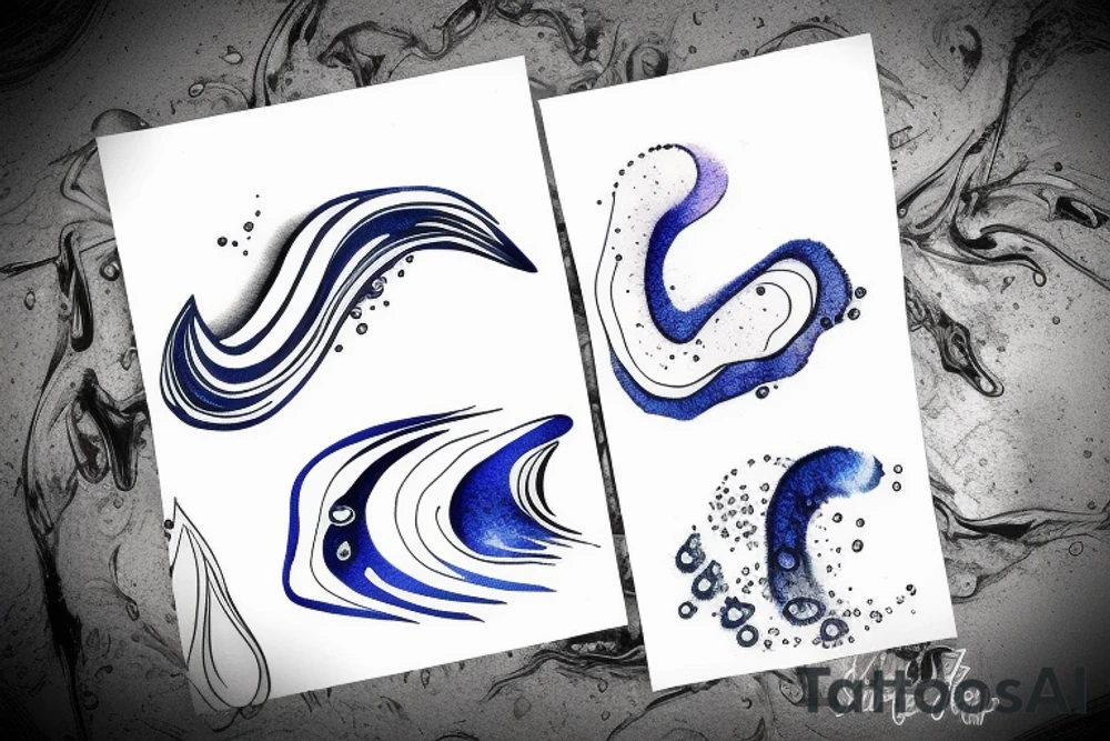 drop of water falling into water creating water ripples tattoo idea