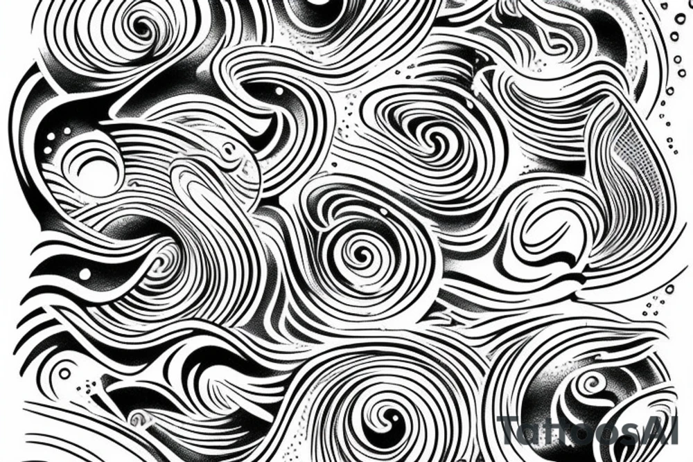 drop of water falling into water creating water ripples tattoo idea
