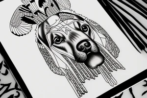 egyptian guard dog tattoo idea