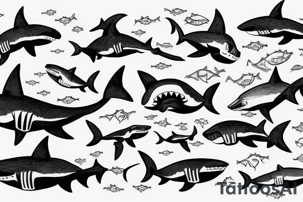 shark in love tattoo idea