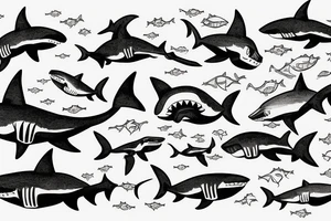 shark in love tattoo idea