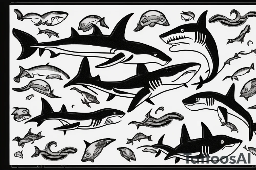 shark in love tattoo idea