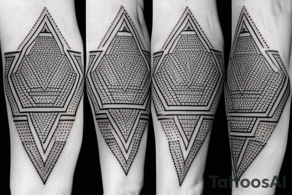 Geometric cubes as a sleeve tattoo idea