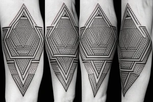 Geometric cubes as a sleeve tattoo idea