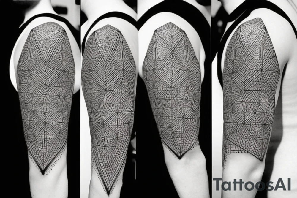 Geometric cubes as a sleeve tattoo idea