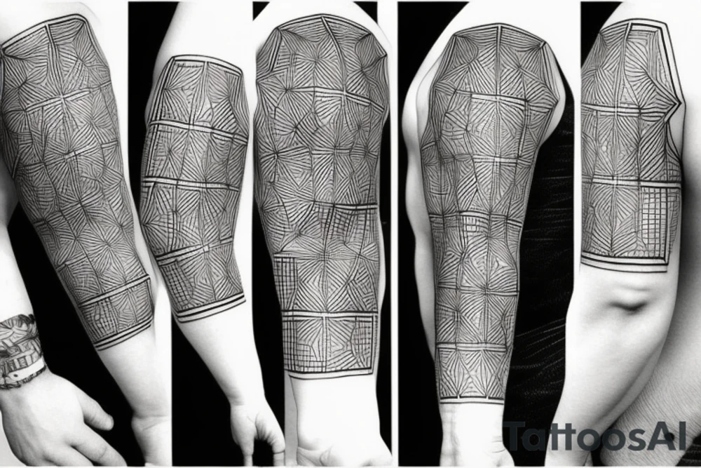 Geometric cubes as a sleeve tattoo idea
