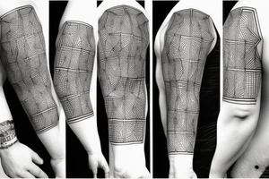 Geometric cubes as a sleeve tattoo idea