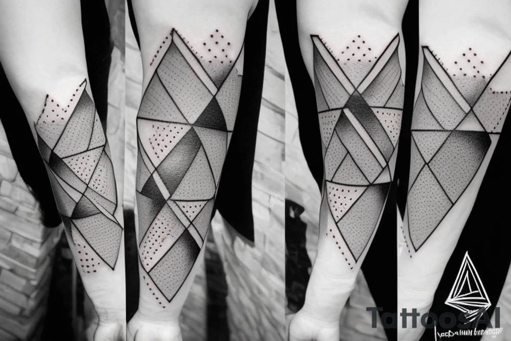 Geometric cubes as a sleeve tattoo idea