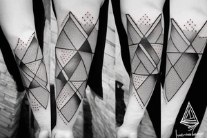 Geometric cubes as a sleeve tattoo idea