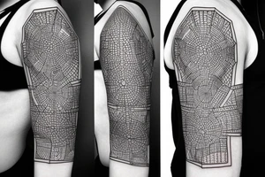 Cubes within cubes forearm sleeve tattoo idea