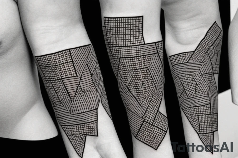 Cubes in cubes forearm tattoo idea