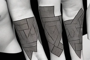 Cubes in cubes forearm tattoo idea