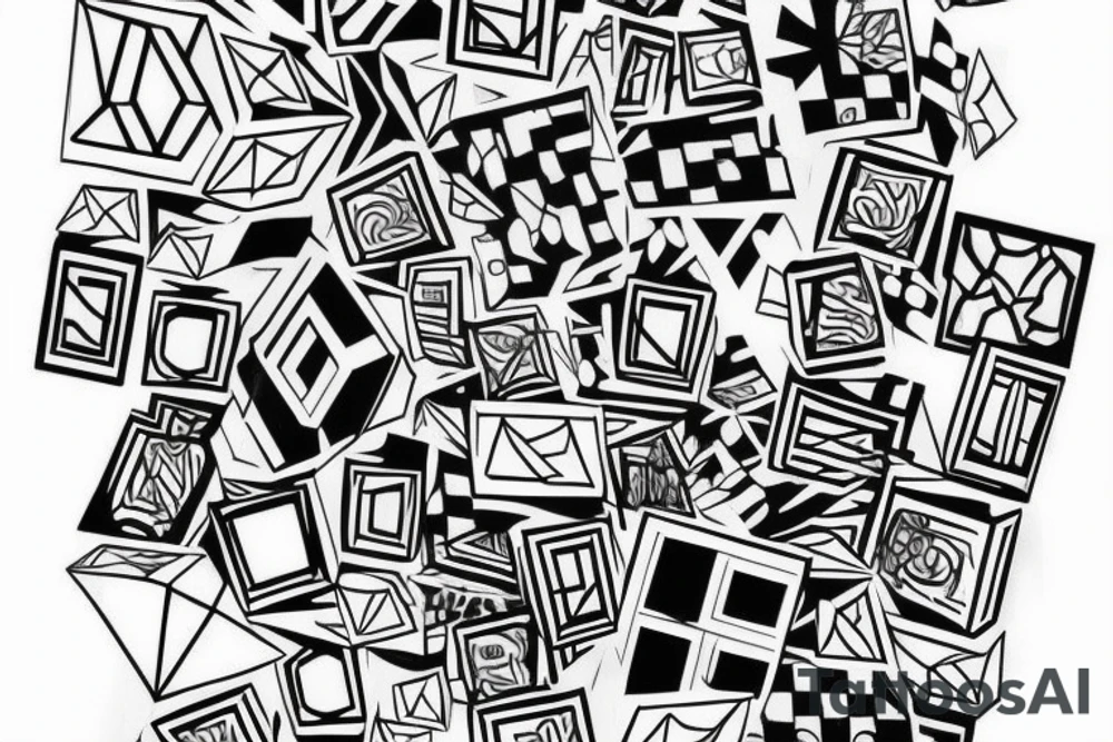 Cubes in cubes forearm tattoo idea