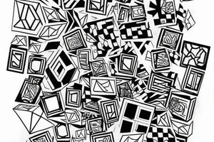 Cubes in cubes forearm tattoo idea