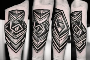Cubes in cubes forearm tattoo idea