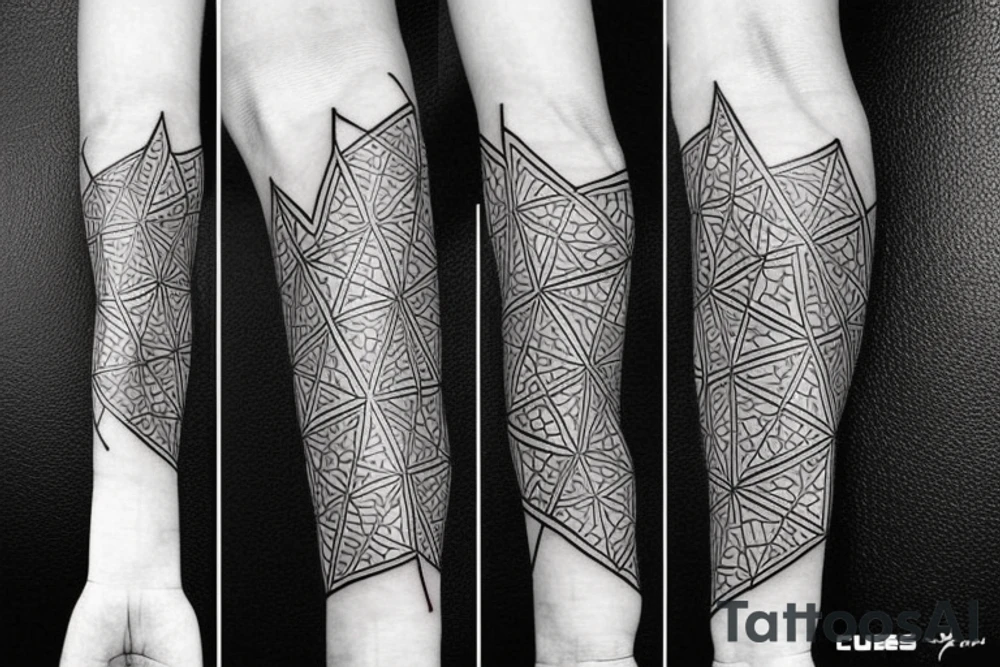 Cubes in cubes forearm tattoo idea