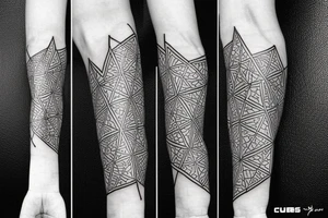 Cubes in cubes forearm tattoo idea
