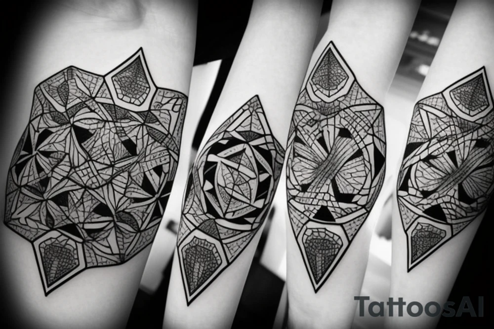 Cube on forearm tattoo idea