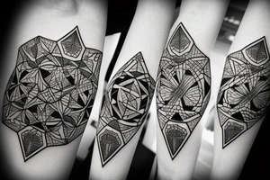 Cube on forearm tattoo idea