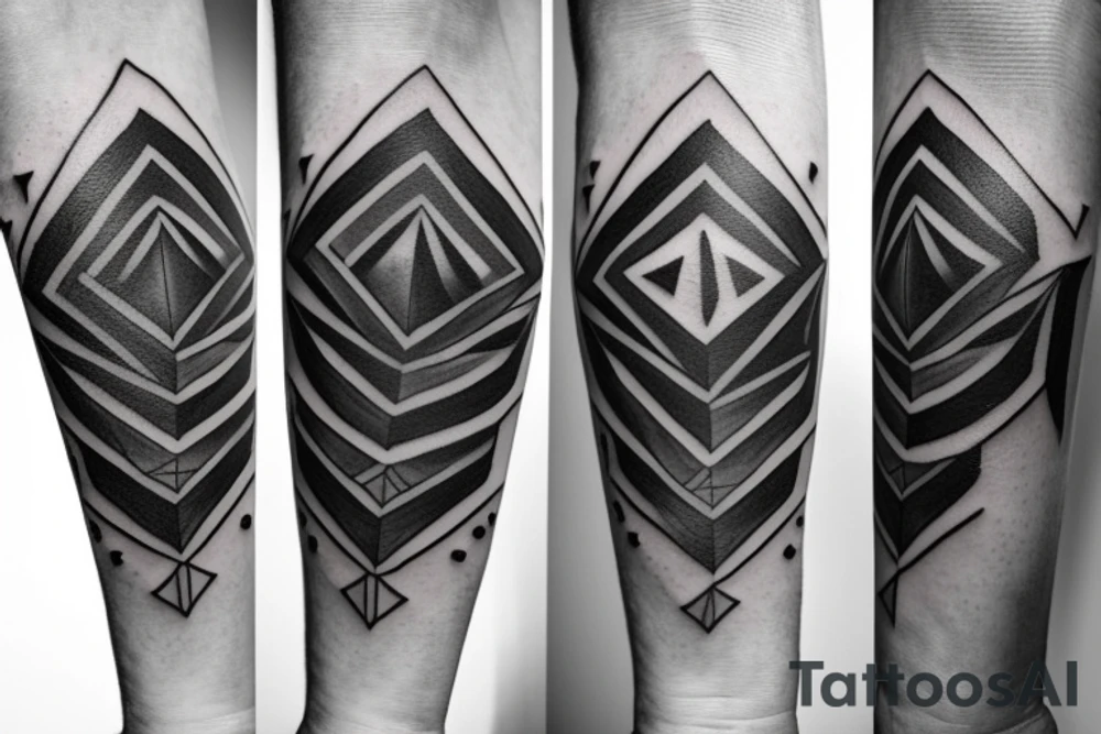 Cube on forearm tattoo idea