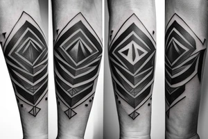 Cube on forearm tattoo idea