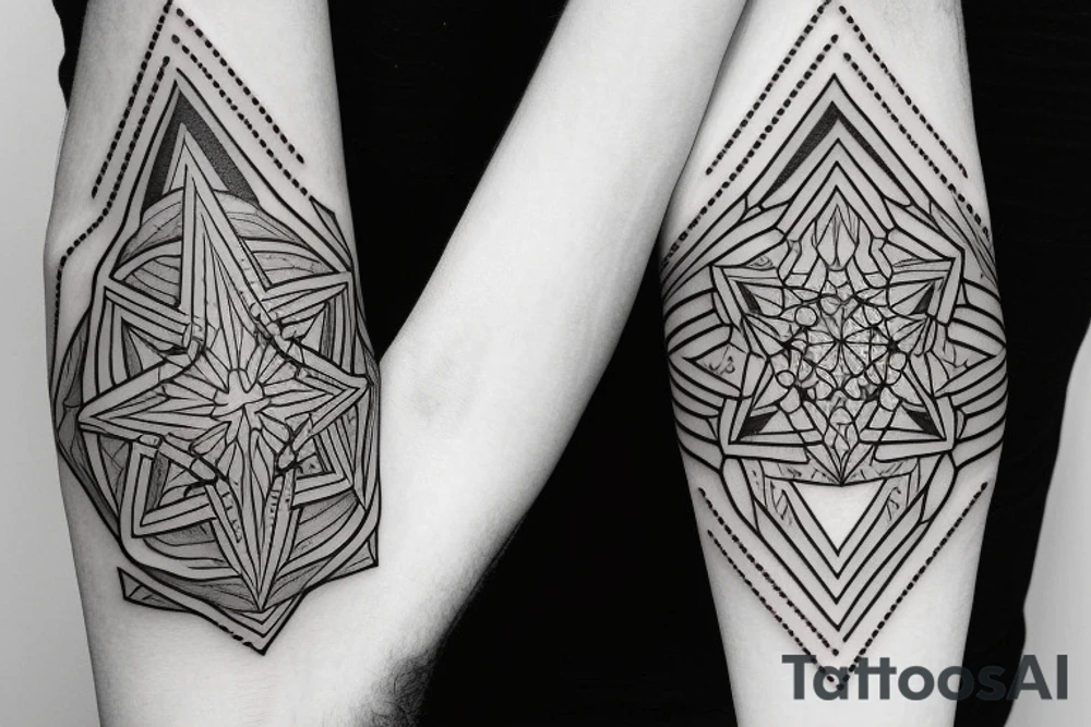 Cube on forearm tattoo idea