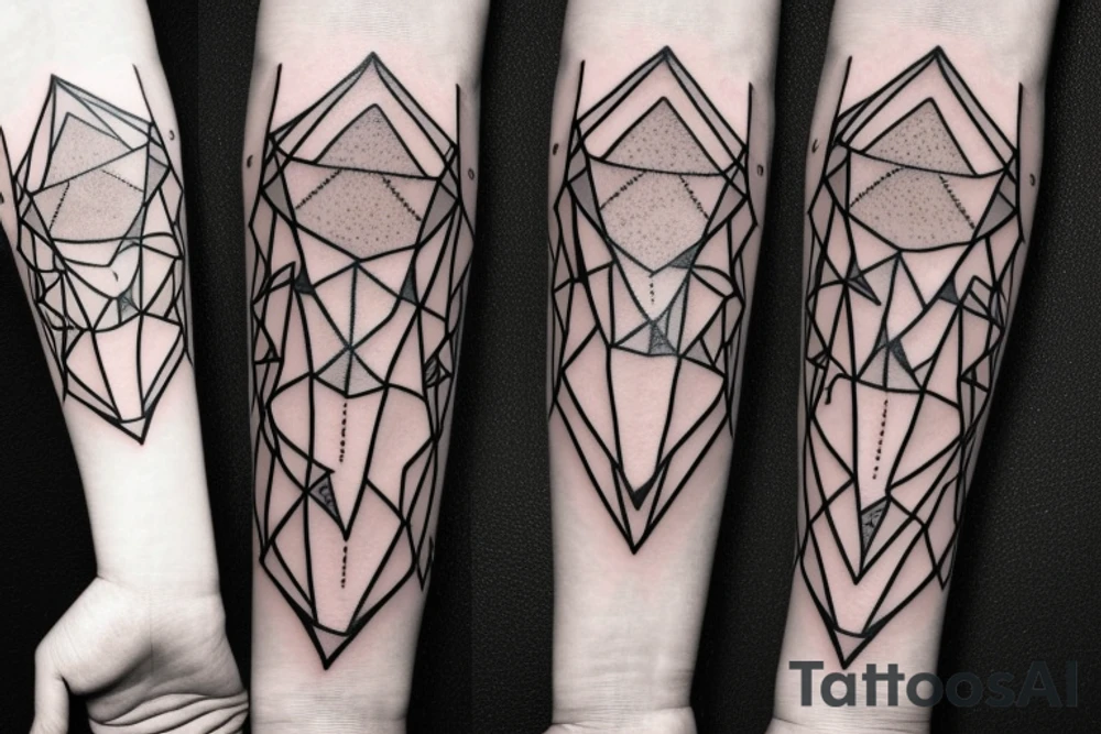 Cube on forearm tattoo idea