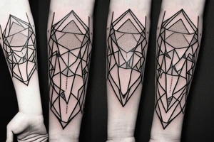 Cube on forearm tattoo idea