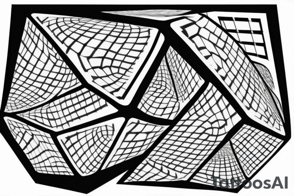 Cube within a cube tattoo idea