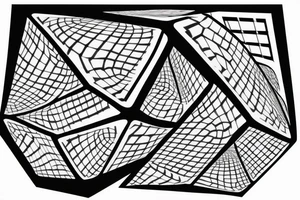 Cube within a cube tattoo idea