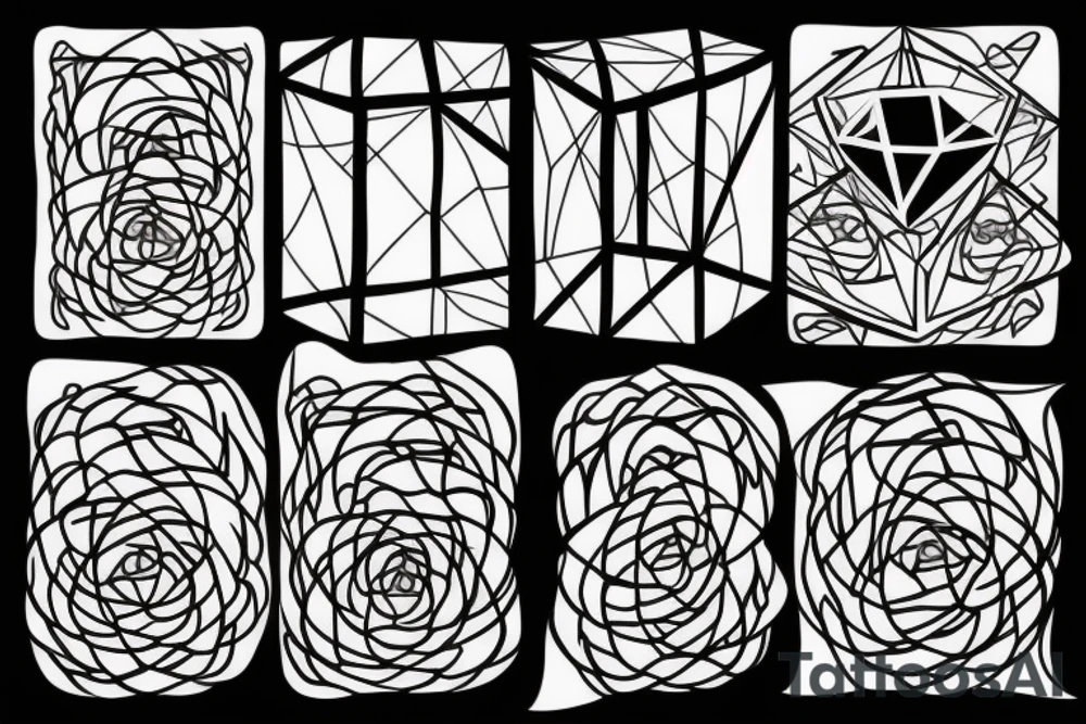 Cube within a cube tattoo idea