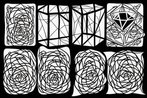 Cube within a cube tattoo idea