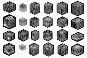 Cube within a cube tattoo idea