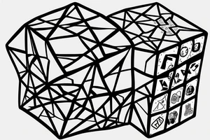 Cube within a cube tattoo idea