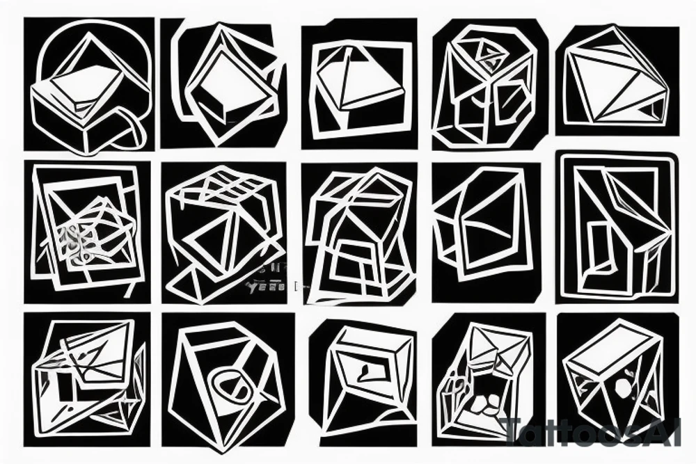 Cube within a cube tattoo idea
