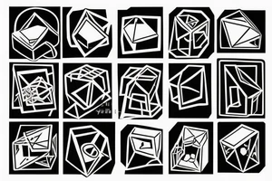 Cube within a cube tattoo idea
