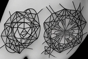 Geometric cube within a cube tattoo idea