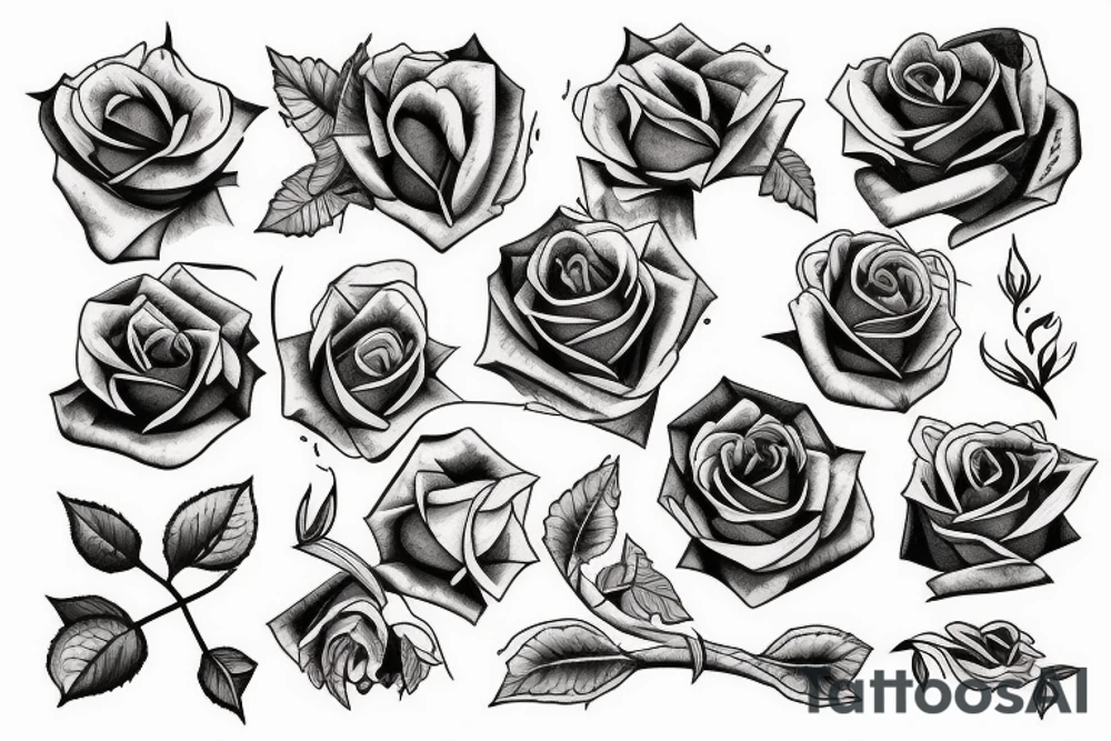 Rose sword tattoo idea