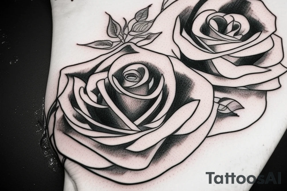 Rose sword tattoo idea