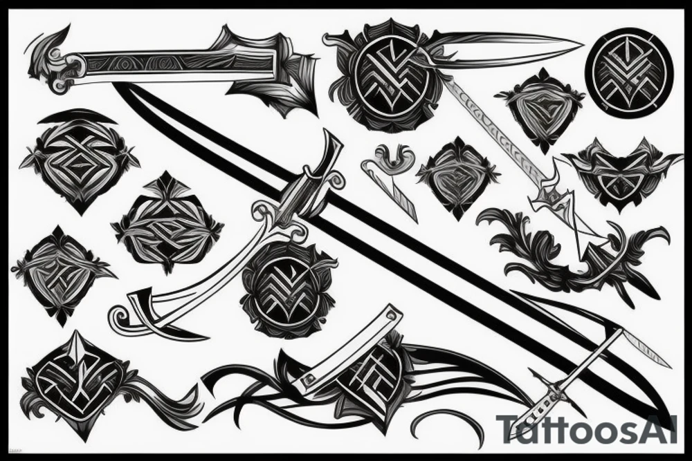 sword (single ) tattoo idea