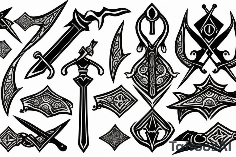 sword (single ) tattoo idea