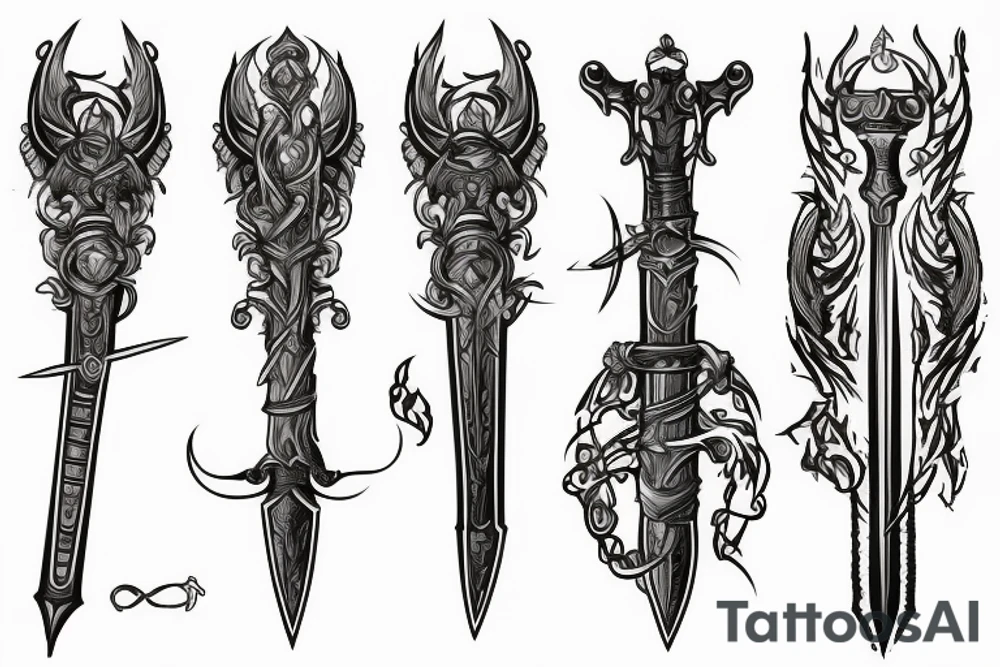 sword (single ) tattoo idea