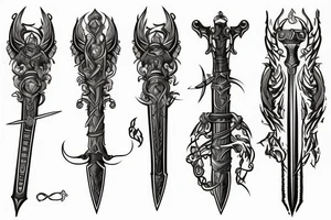 sword (single ) tattoo idea