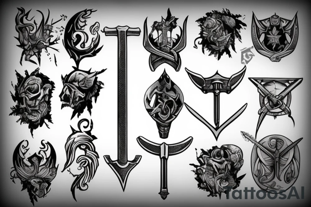 sword (single) tattoo idea