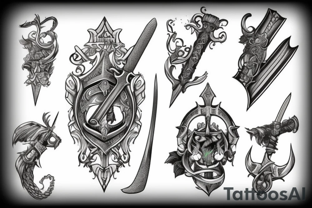 sword (single) tattoo idea